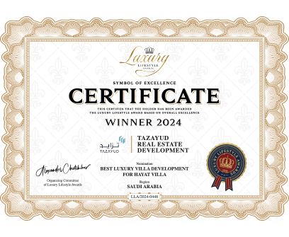 Awarded as the 2024 Luxury Project for Hayat Villa Tharwah by Luxury Lifestyle Awards